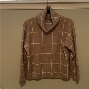 Madewell Windowpane Turtleneck Sweater